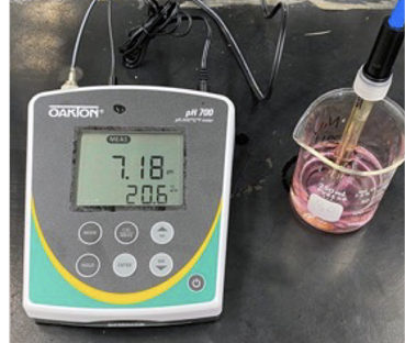 pH value for glufosinate solution — 7.18.