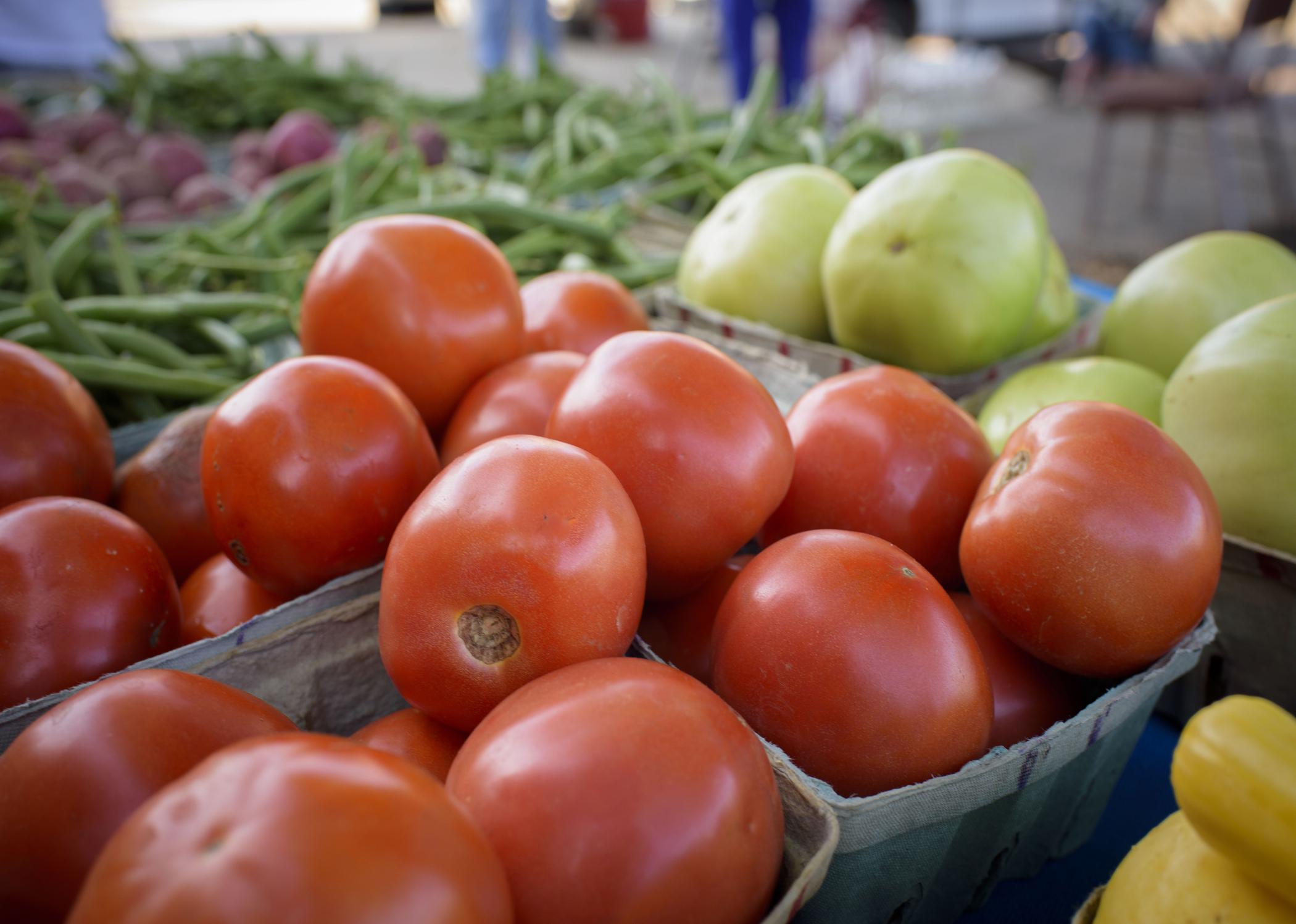 Portrait of farmers market produce