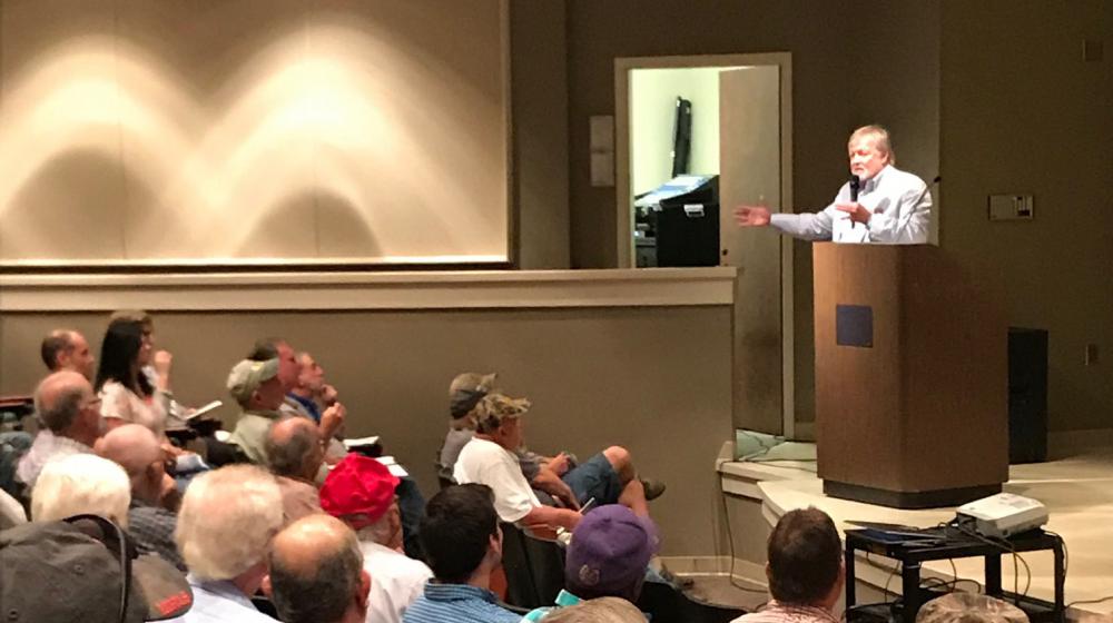 Martin Hegwood, MSU Extension Center for Government and Community Development, teaches landowners at Southwest MS Community College in Summit, MS.