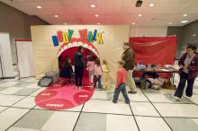 Students go in the mouth of a model of the human body and explore for 30 minutes as volunteers teach them fun, healthy lessons about their bodies. The Body Walk exhibit, sponsored by MSU's Extension Service and Family Nutrition Program, will be returning to elementary campuses across the state from the last week of August until May. (MSU Ag Communications File Photo)