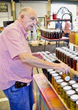 Claude Jones of Brandon sells canned and baked goods at the Mississippi Farmers Market in Jackson made in his home-based business, Old Fashioned Taste. (Photo by MSU Ag Communications/Scott Corey)