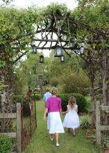 A garden wedding can be the perfect opportunity for homeowners to invest in permanent landscape structures, such as arched entryways. (Photo by MSU Ag Communications/ Keri Collins Lewis)