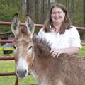 Anita Leonard raises several kinds of animals on her Meadville farm, including four donkeys, 60 beef cattle and 100 laying hens. Leonard and her husband Harold are working toward making their farm mostly self-sufficient while producing a little income with their agricultural products, such as eggs and honey. (Photo by MSU Ag Communications/Kat Lawrence)