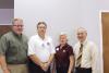 The Mississippi State University Extension Service hosted a workshop sponsored by the U.S. Department of Agriculture's Food Safety Inspection Service to help meat processors develop a food defense plan. Presenters included, from left, Dr. William Pepper, USDA-FSIS; Byron Williams and Anna Hood, MSU Extension Service; and Sam Chang, MSU Department of Food Science, Nutrition and Health Promotion. (MSU Ag Communications/Keri Collins Lewis)